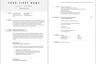 design your resume or CV in ms word