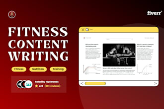 write content on fitness, nutrition, and training