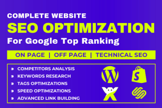 do website on page SEO optimization service for google top ranking