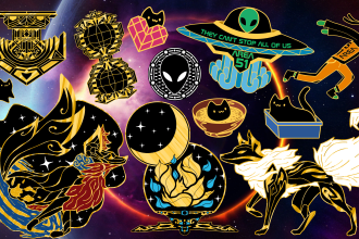 make a vector enamel pin based on your idea or sketch