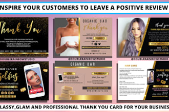 design amazon thank you card, package insert, package insert