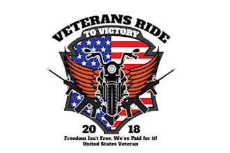 make awesome veteran ride victory logo design