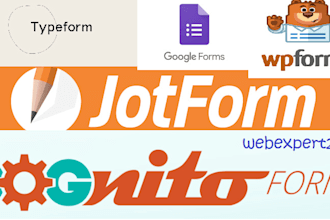 create jotform, google form, typeform and cognito form