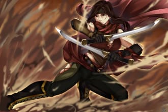 draw you anime style art illustration