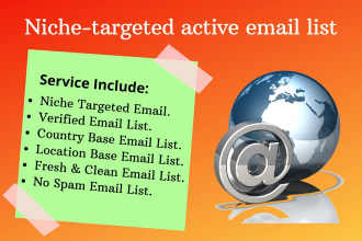 provide niche targeted active email list