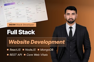 do website development as full stack web developer, react js