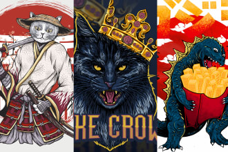 create original illustration and logo detailed hand draw