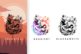 drawing geometric hand drawn animal logo tattoos
