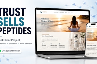 build peptide website that builds trust and increases sales
