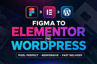 convert figma to elementor and wordpress with pixel perfect design