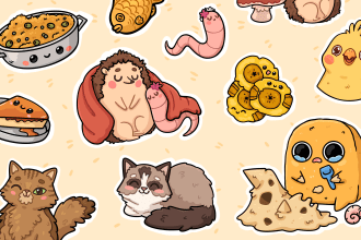 draw cute cartoon stickers, icons, emotes, and characters