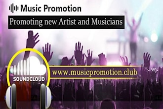 promote your soundcloud and audiomack music to large audience