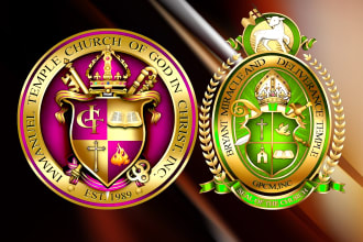 create stunning church seal logo from scratch