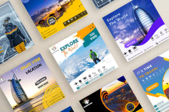 design 30 creative social media posts, banners, ad