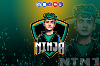 turn your photo into a mascot logo, twitch, youtube, esports