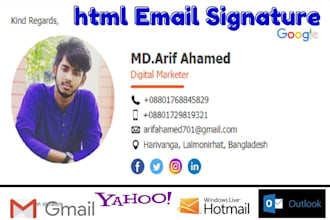 create html email signature or clickable email signature