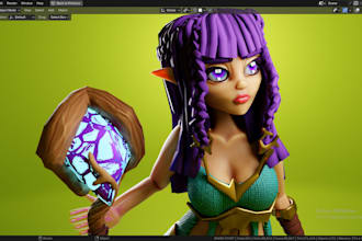 do 3d cute custom character