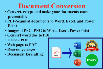 convert PDF to word, scanned to word, image to word,reformat