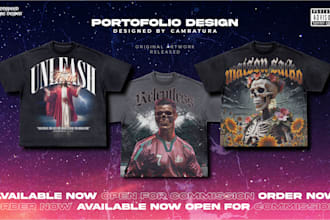 create streetwear artwork design for clothing brand, manufacturer, print