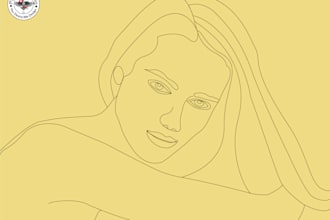 draw vector line art illustration
