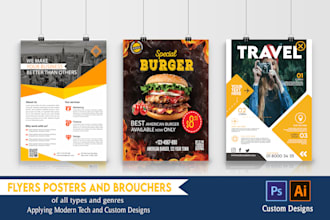 design flyers posters and brochures within 24 hour