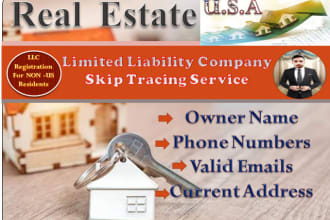 do llc skip tracing company ,bank ,inc and trust owner name