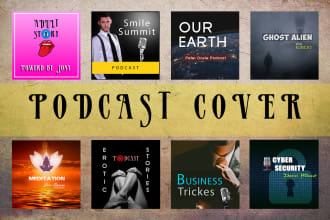 design a professional podcast cover art or logo