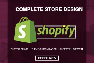 create customize shopify website and  custom shopify theme