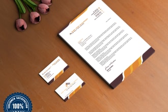 design professional business card, letterhead, and stationery items