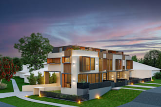create architectural 3d rendering exterior and interior