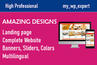 use astra pro theme, elementor for responsive landing page, wordpress website