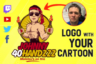 design your premium cartoon comics mascot character logo