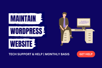 do wordpress website maintenance, wordpress support and help