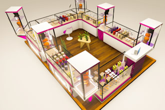 design photo realistic kiosks and outstanding 3d expo stands