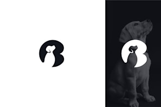 modern minimalist monogram logo design