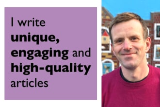 write unique, engaging and high quality articles and posts