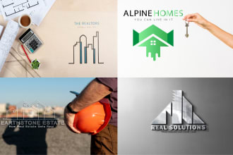 do realtor real estate logo construction business and homes