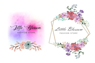 design watercolor floral and botanical logo