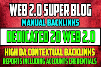 manually create dedicated high authority  backlinks