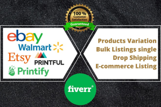 do product listing for shopify ebay etsy printful