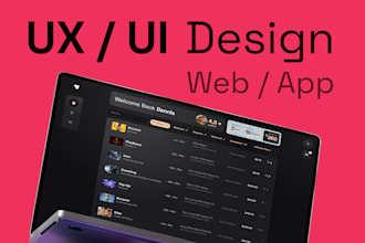 do expert UX UI design for web app and dashboard
