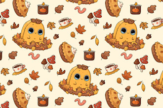 design unique hand drawn seamless pattern