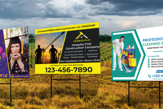 design roll up banner, yard sign,billboard in 24hr