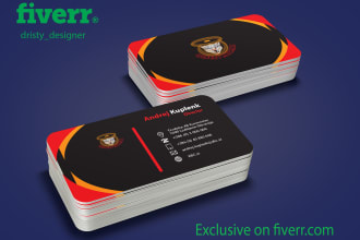 professional business card with two concepts in 6 hours