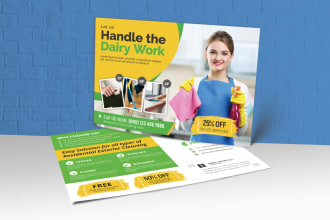 do promotional postcard design with gift voucher design