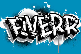 create original bw graffiti lettering for your name or exist logo