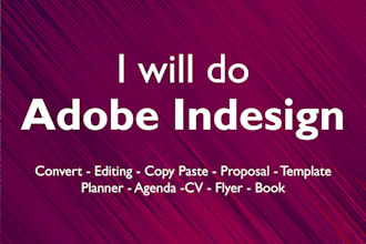 do an adobe indesign project