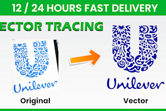 convert low res logo or image to high res vector