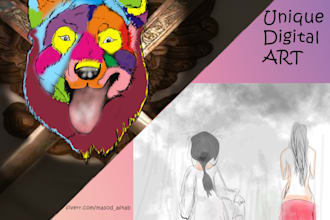 Hot Review!  create unique watercolor and digital illustration