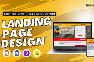 html CSS landing page design and HTML CSS bootstrap website